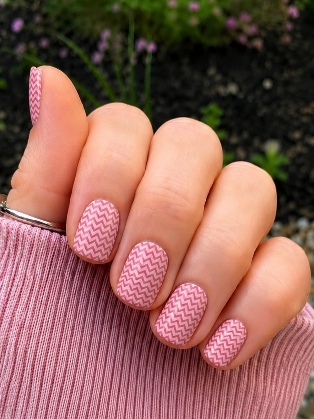 Red Chevron Nail Wraps | Trendy Easy DIY Manicure Strips